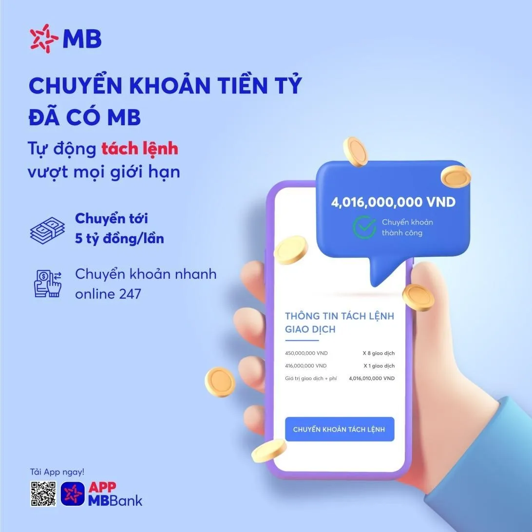 Làm thế nào để sử dụng tính năng tách lệnh tự động trên app ngân hàng MBBank?