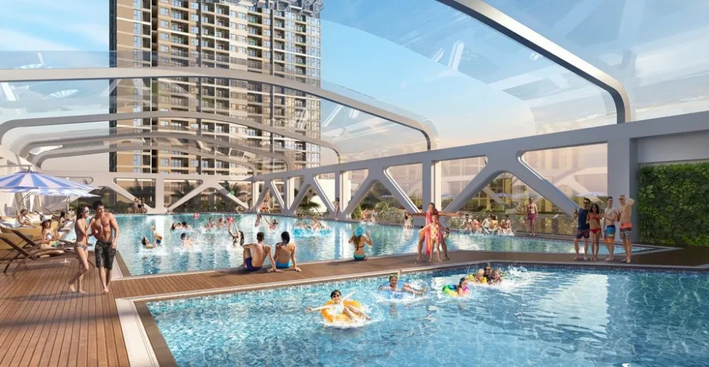 Giờ mở cửa bể bơi 4 mùa cho cư dân thuê căn hộ Vinhomes Ocean Park là lúc nào?