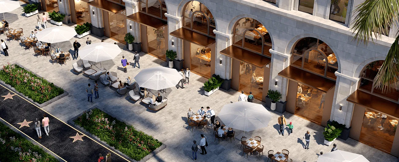 Có những hoạt động giải trí nào dành tại đại lộ Malibu Walk dành cho khách thuê chung cư Ocean Park?