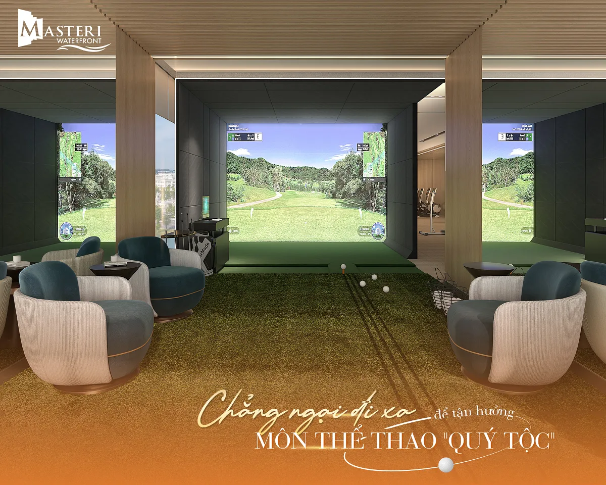 Có gì tại sân tập golf 3D cho cư dân thuê căn hộ Masteri Waterfront?