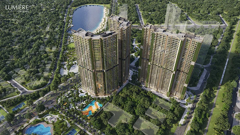  Dự án Lumiere Evergreen cách công viên trung tâm Smart City bao nhiêu km?