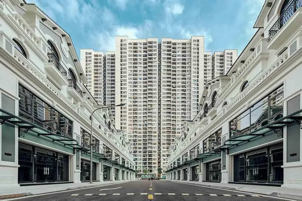 Vị trí dãy shophouse cho thuê chung cư Smart City nằm ở đâu ?