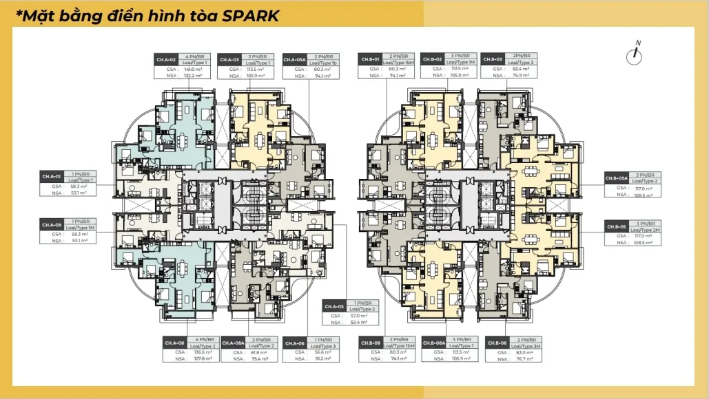 Layout mặt bằng căn hộ Masteri Grand View tòa Spark có gì đặc biệt?