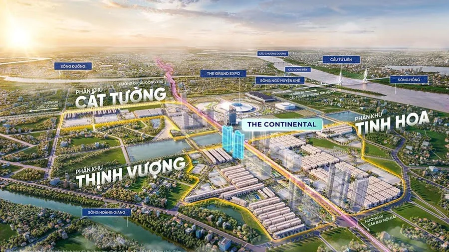 Layout mặt bằng phân khu The Continental tại dự án Imperia Signature Cổ Loa