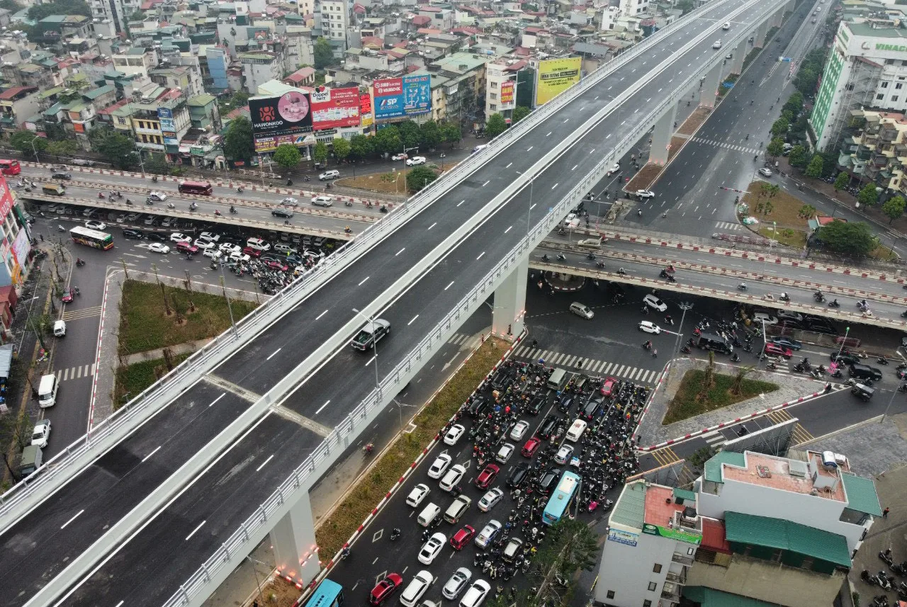 Toàn cảnh trục đường vành đai 2 Hà Nội