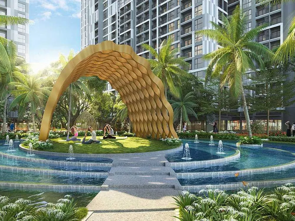 Đảo tập Yoga trên mặt nước là ở đâu trong Vinhomes Ocean Park Gia Lâm?