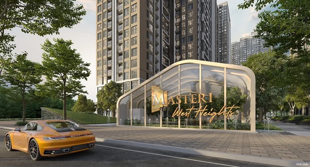 Tòa B dự án Masteri West Heights hình chữ gì và có bao nhiêu tầng?