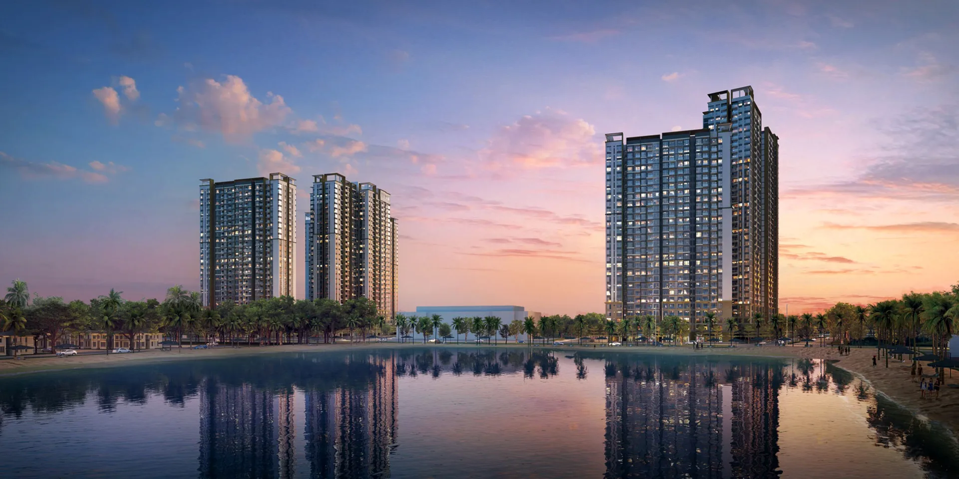 Tòa M2 dự án Masteri Waterfront hình chữ gì và có bao nhiêu tầng?