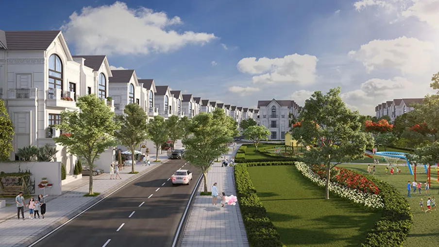 Biệt thự liền kề 102m2, mặt tiền 6m phân khu San Hô có giá bán bao nhiêu?