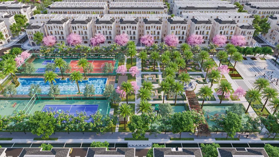 Biệt thự liền kề góc 104m2 thuộc trục Chà Là 2 phân khu Chà Là bao nhiêu tiền 1m2?