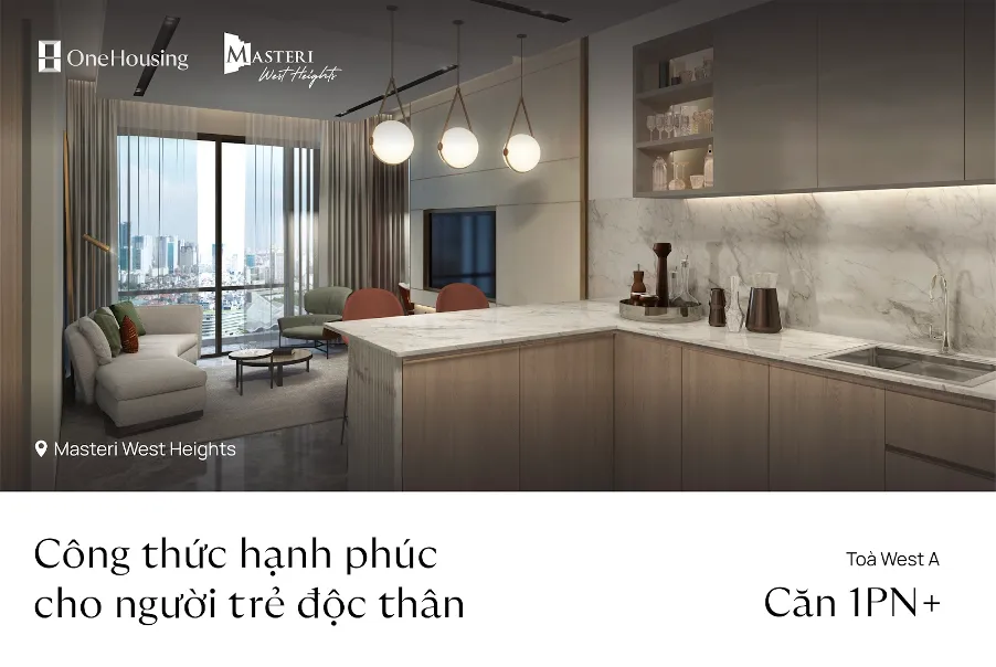 Căn hộ 1PN+ tòa A Masteri West Heights 41.8m2 đang bán bao nhiêu?