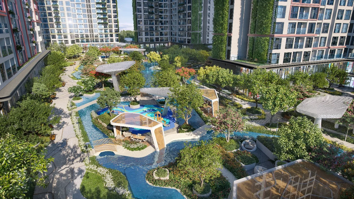 Diện tích tim tường và diện tích thông thuỷ của căn hộ 2PN Lumiere Boulevard là bao nhiêu?