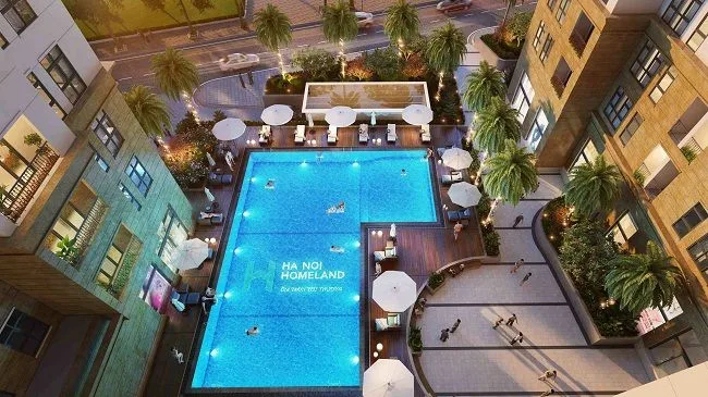 Cập nhật mới nhất giá vé, giờ mở cửa bể bơi Pool House - dự án Hà Nội Homeland