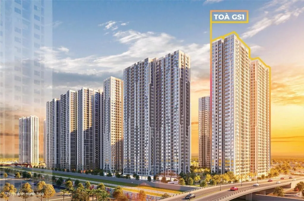 Căn 2PN tòa GS1 - The Miami - Vinhomes Smart City 61.7m2 có giá bao nhiêu?