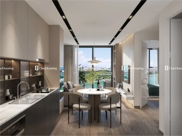 Căn 1PN+ tòa D - Masteri West Heights hướng Tây Bắc tầng cao có giá bao nhiêu 1m2?