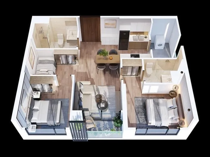 Căn 2PN+ tòa M1 - Miami - Masteri Waterfront hướng Tây Nam, Đông Nam OneHousing đang bán giá bao nhiêu 1m2?
