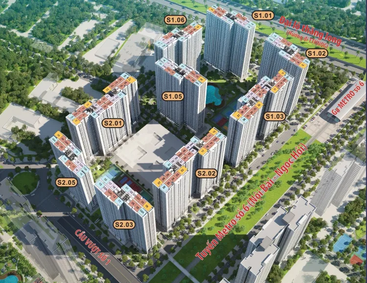 Căn 1PN+ tòa S1.02 - The Sapphire - Vinhomes Smart City hướng Tây Nam có giá bao nhiêu 1m2? 