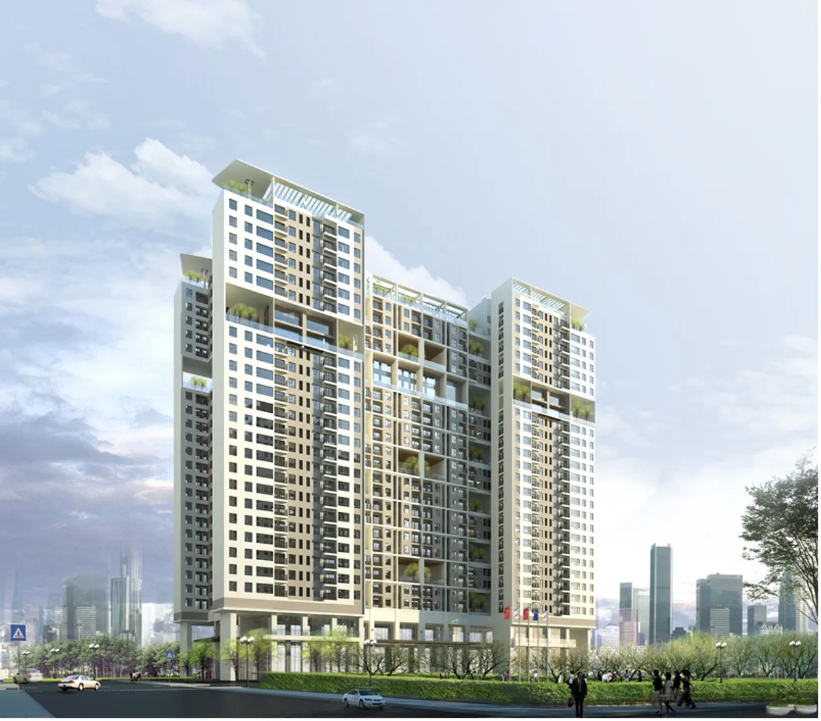 Căn 2PN 3PN ở chung cư Golden West Residence quận Thanh Xuân có diện tích bao nhiêu?