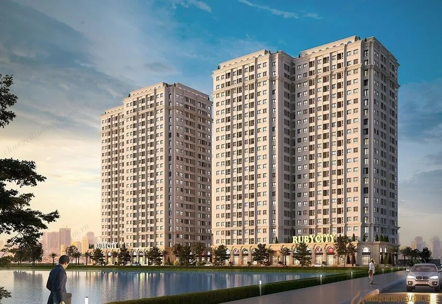 Căn 2PN 3PN chung cư Ruby City CT2 quận Long Biên có diện tích bao nhiêu?