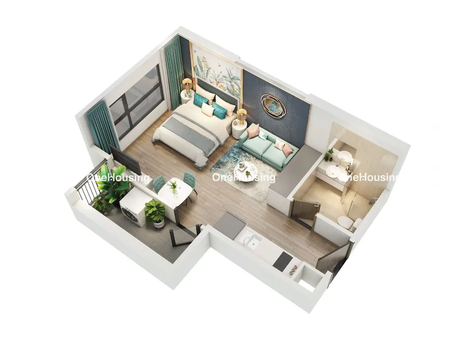 Căn studio tòa GS1 - The Miami - Vinhomes Smart City hướng Tây Nam giá bao nhiêu 1m2?