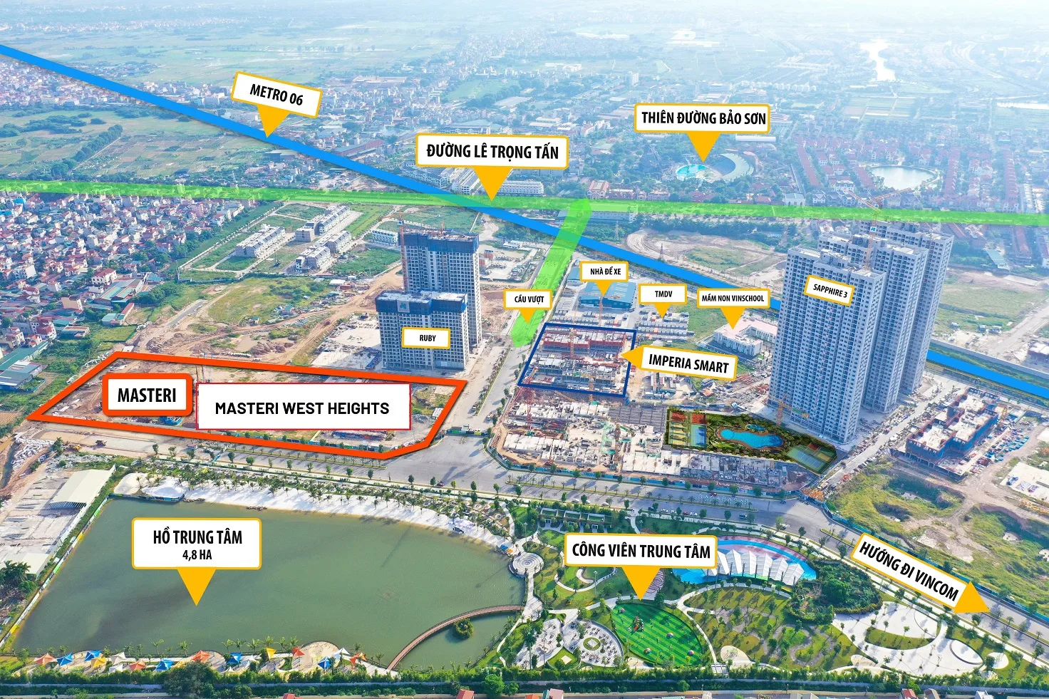 Hướng dẫn di chuyển từ Masteri West Heights đến sân bay Nội Bài