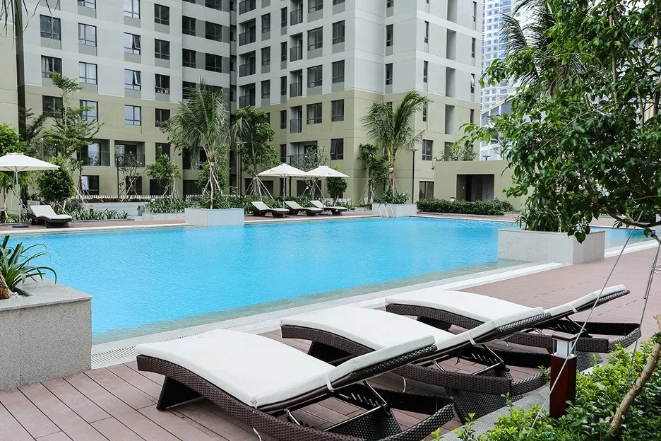 Khám phá hồ bơi tràn viền dự án Masteri Thảo Điền