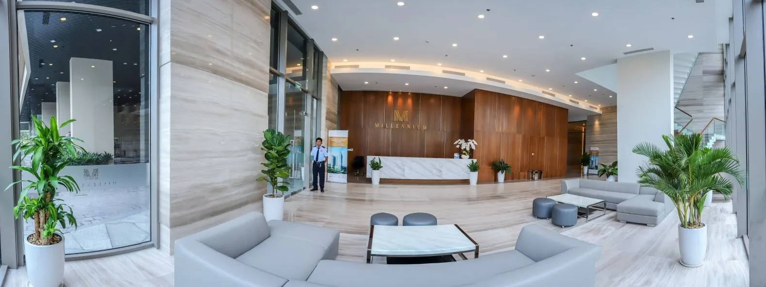 Khám phá sảnh lobby tiêu chuẩn châu Âu tại Masteri Millennium