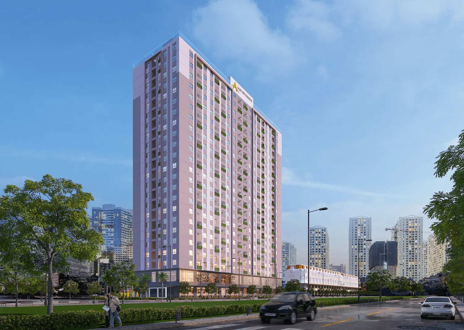 Chung cư AQH Riverside quận Long Biên cách Vinhomes Ocean Park 1 bao nhiêu km?