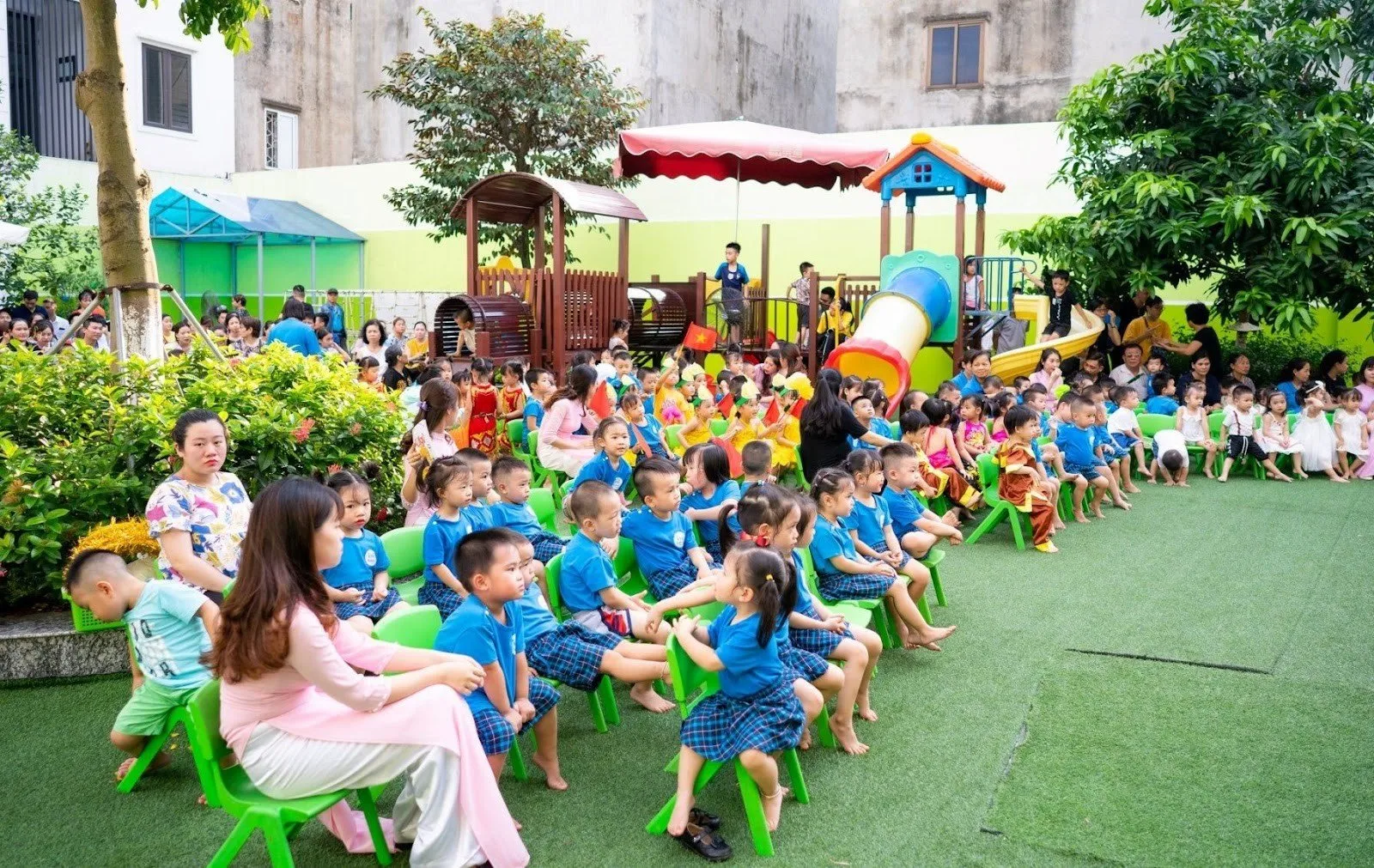 Gần chung cư K35 Tân Mai quận Hoàng Mai có trường mầm non nào không?