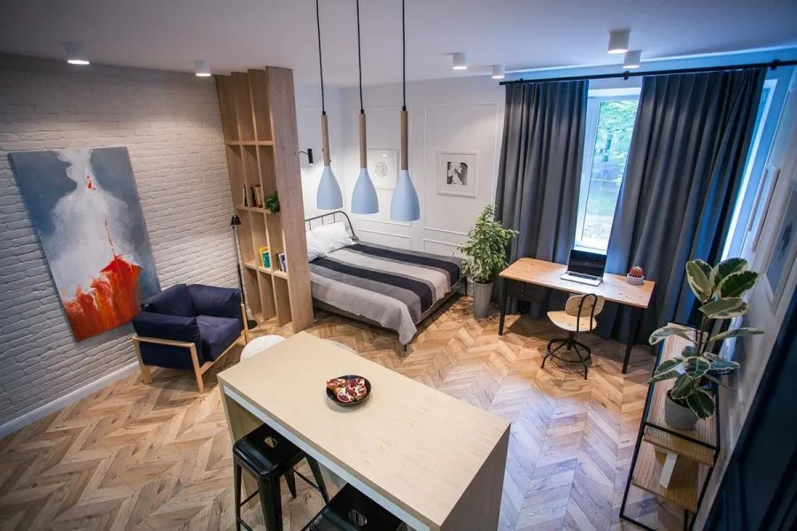 Phong cách thiết kế nội thất căn hộ studio cho người độc thân