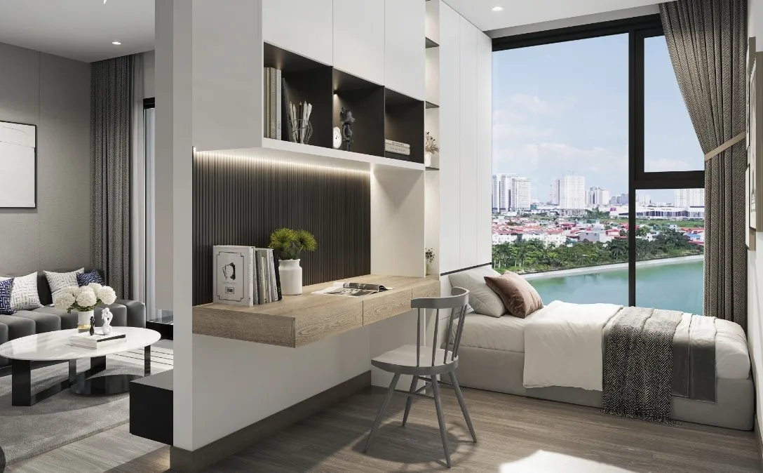 So sánh căn hộ 1 phòng ngủ Masteri West Heights và Masteri Waterfront