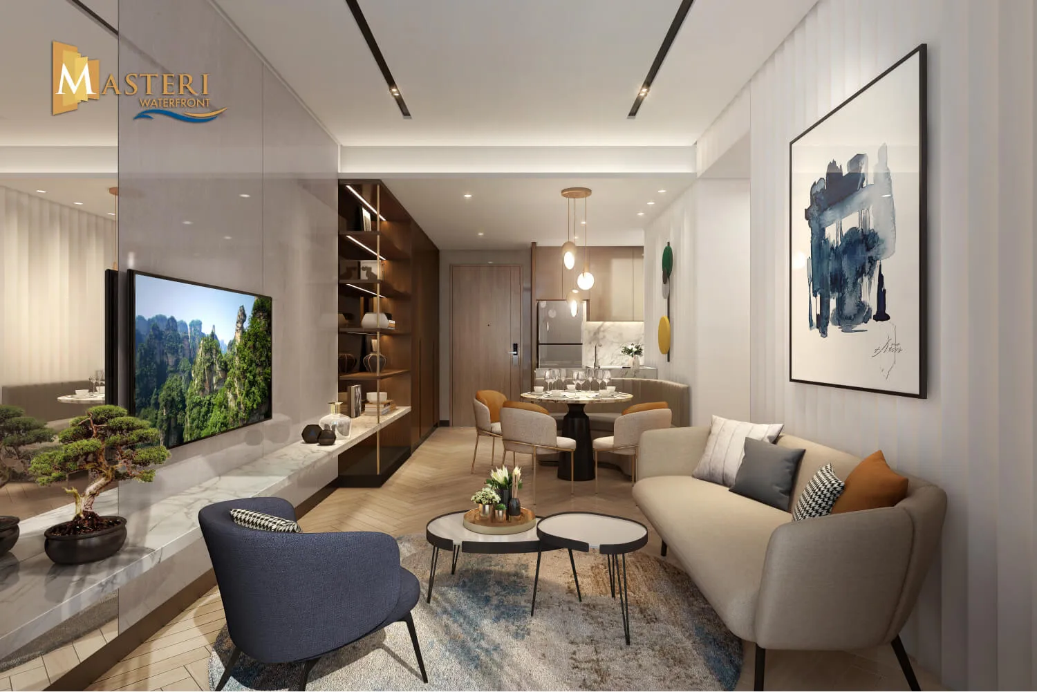 Căn hộ 3 phòng ngủ tại Masteri Waterfront: Bến đỗ hạnh phúc cho các gia đình trẻ có thu nhập cao