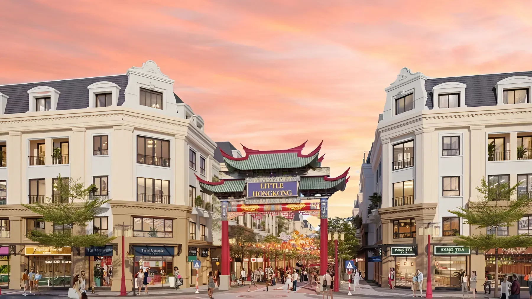 Phân khu Little Hong Kong được phát triển tổng cộng bao nhiêu căn shophouse?