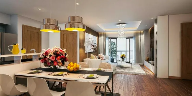 Diện tích tim tường, diện tích thông thủy căn hộ 3 phòng ngủ tòa P8 Vinhomes Times City