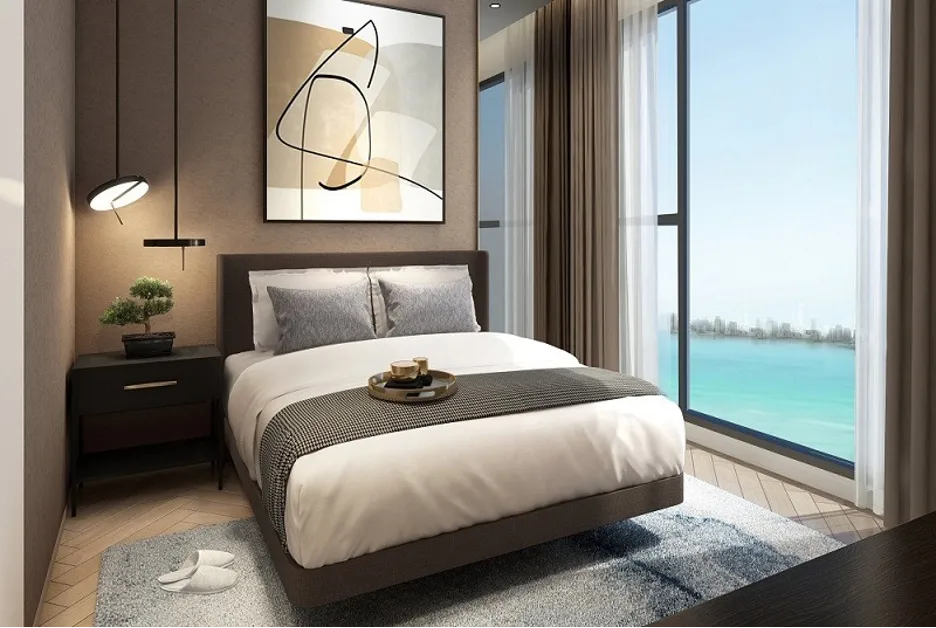 Diện tích tim tường, diện tích thông thủy căn hộ 2 phòng ngủ tòa B Masteri West Heights