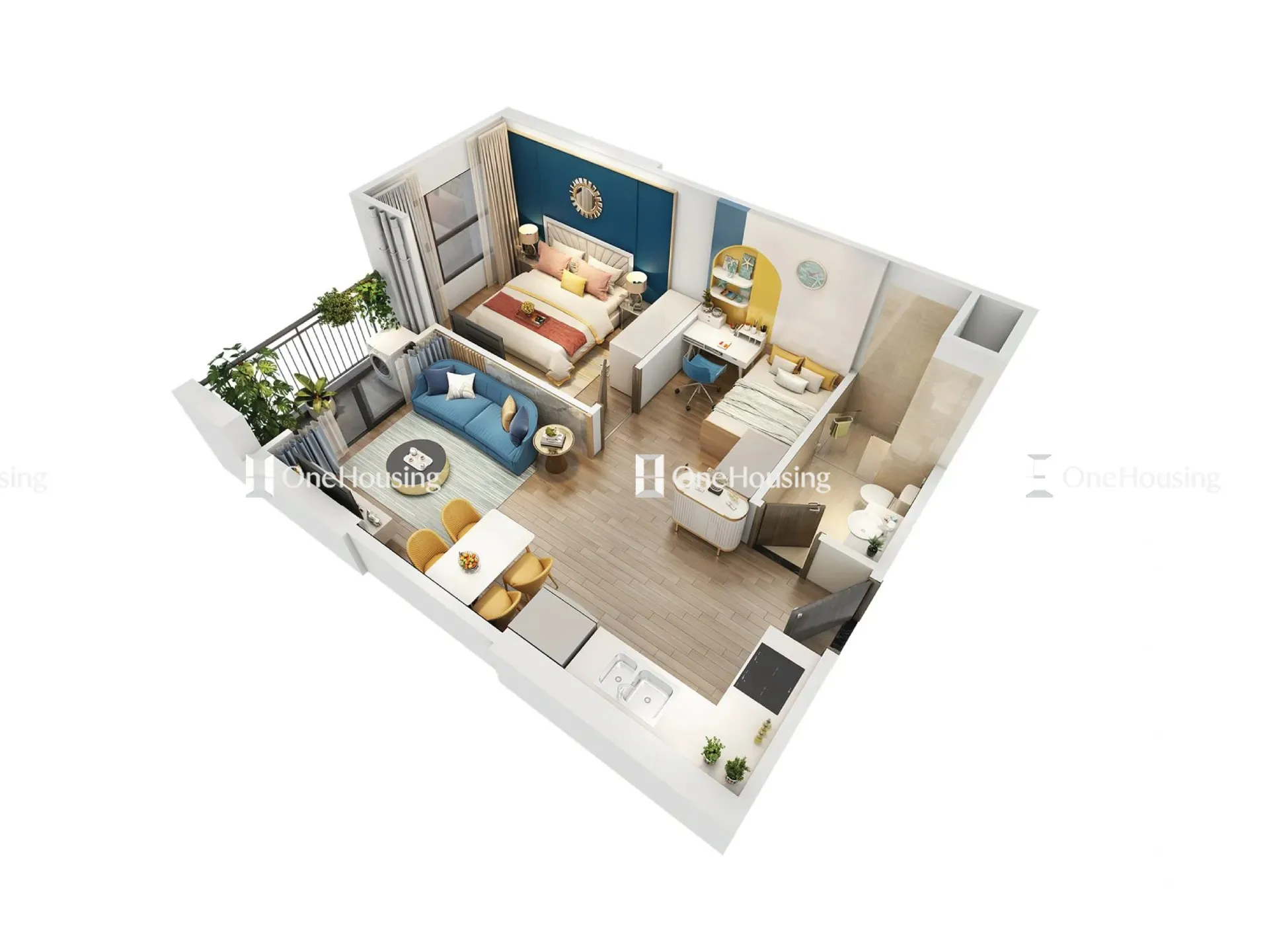 Căn 1PN+ tòa GS1 - The Miami - Vinhomes Smart City 47.7m² có giá bao nhiêu?