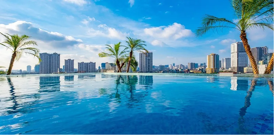 Top 10 hồ bơi sân thượng Hà Nội hút khách nhất mùa hè