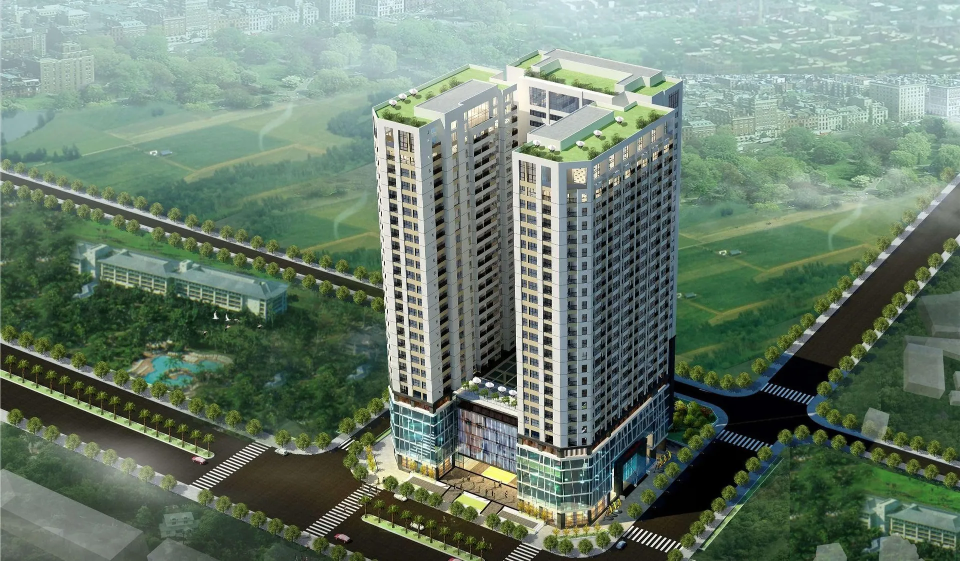 Gần trường Đại học Phương Đông, quận Cầu Giấy có chung cư trung cấp nào?
