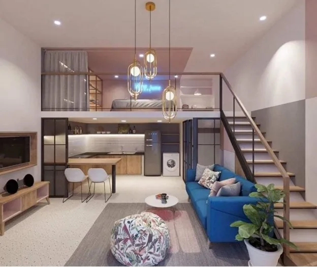 Mách Gen Z cách trang trí phòng ngủ gác lửng đẹp, tiện ích