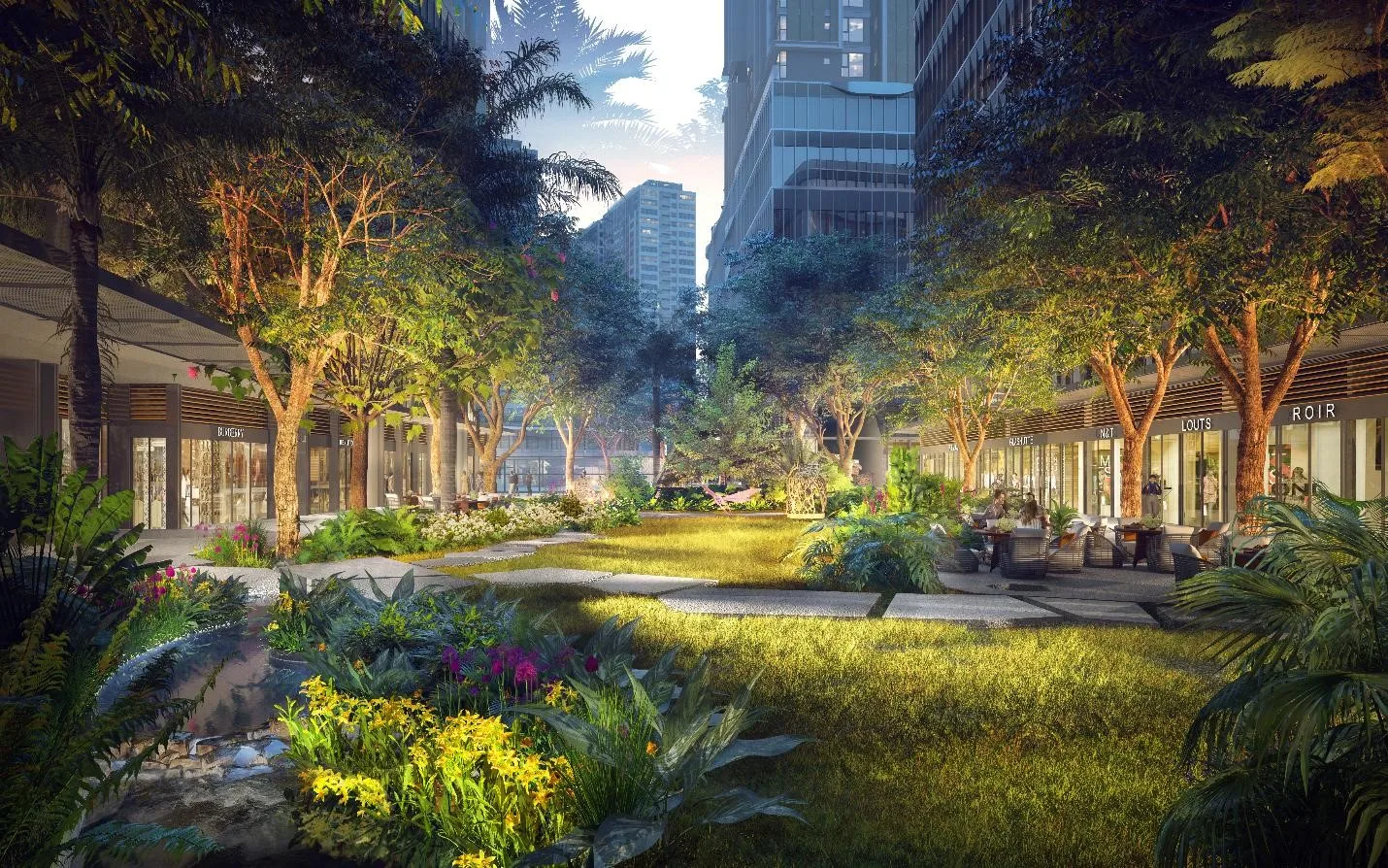 Không gian xanh kích thích mua sắm tại khu thương mại dịch vụ Lumière Shops