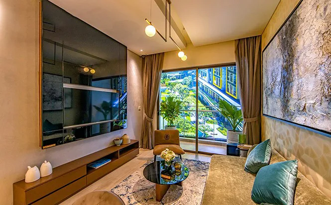Căn hộ 3PN dự án Masteri Centre Point có diện tích tim tường và thông thủy là bao nhiêu?