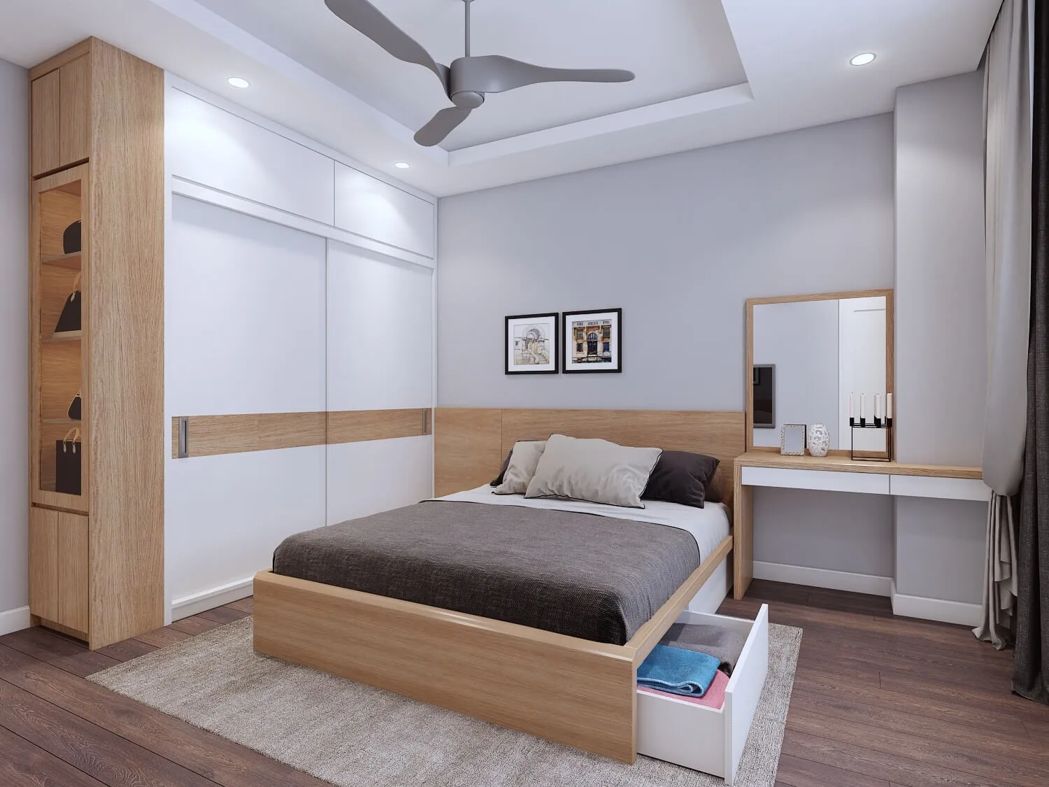 Chiêu thiết kế phòng ngủ 10m2 cho vợ chồng trẻ tiện nghi, thoải mái