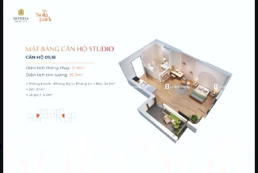 Căn Studio toà G5 - The Sola Park - Imperia Smart City