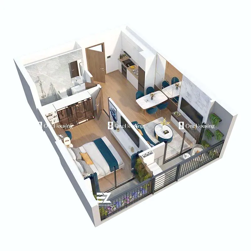 Căn 1PN toà ZR3 - The Zurich - Vinhomes Ocean Park