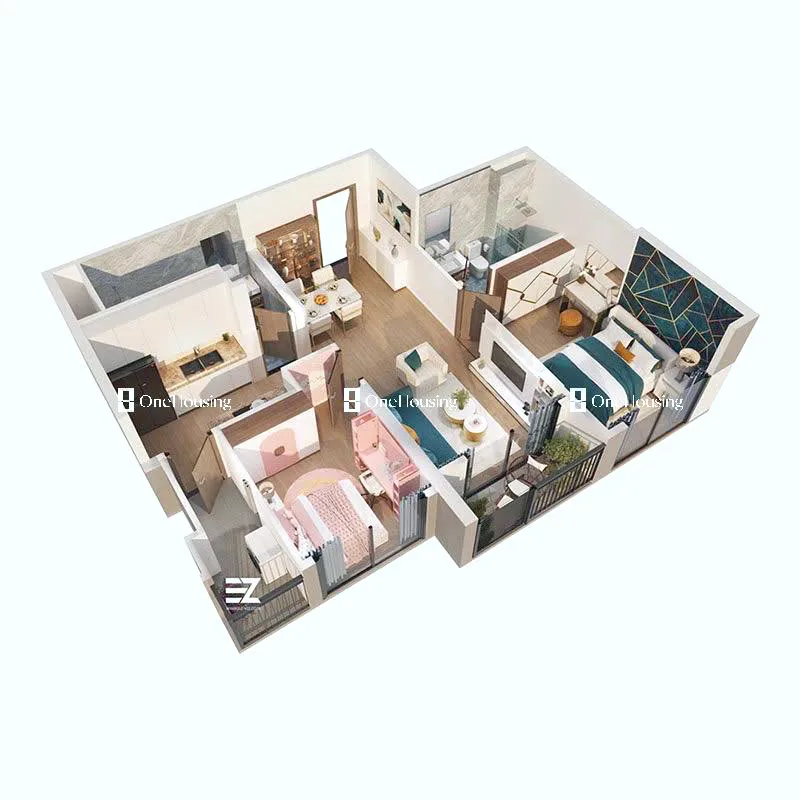 Căn 3PN toà ZR2 - The Zurich - Vinhomes Ocean Park