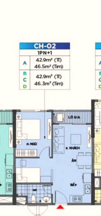Căn 1PN+ toà GS3 - The Miami - Vinhomes Smart City