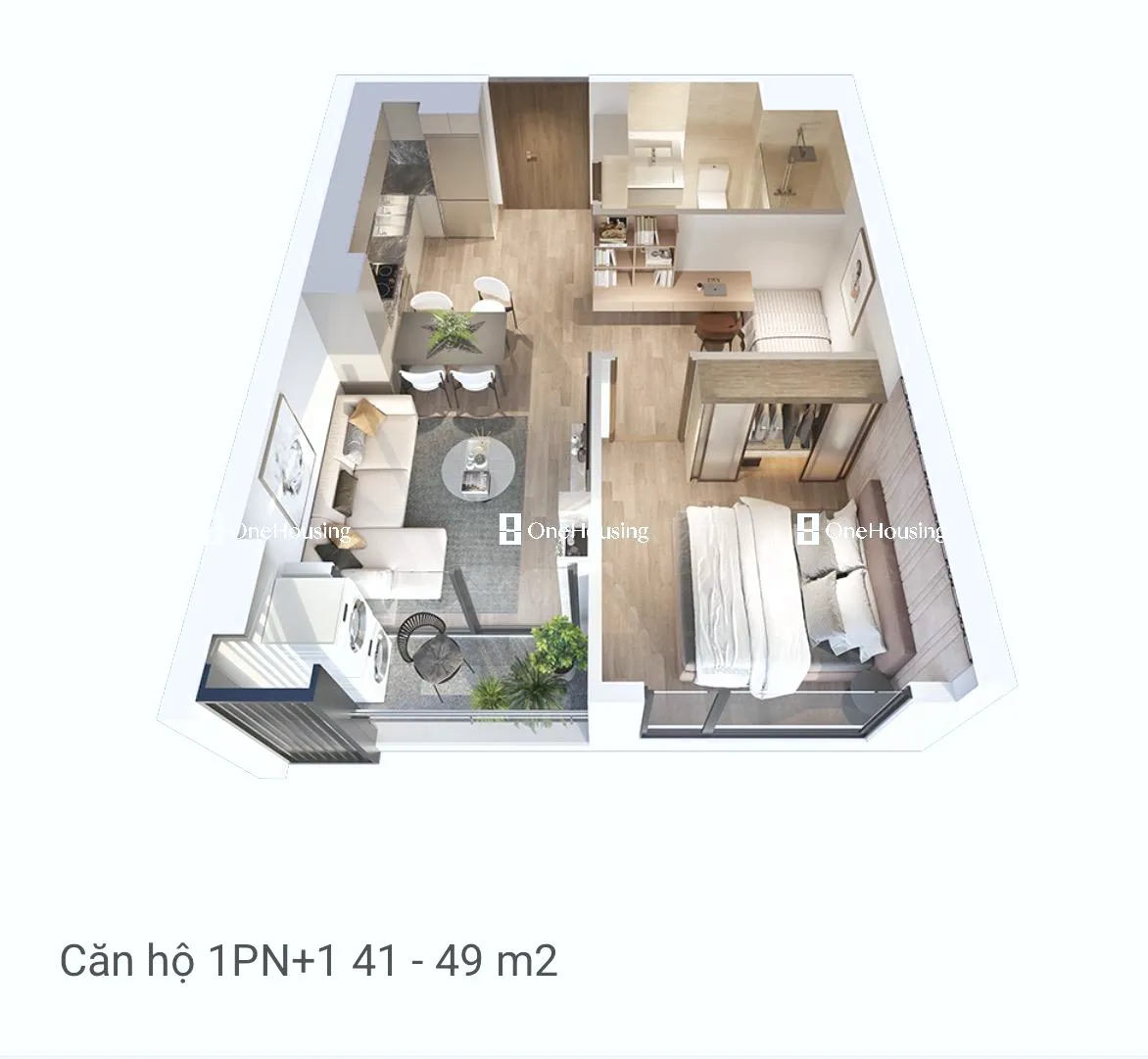 Căn 1PN+ toà H2 - Hawaii - Masteri Waterfront