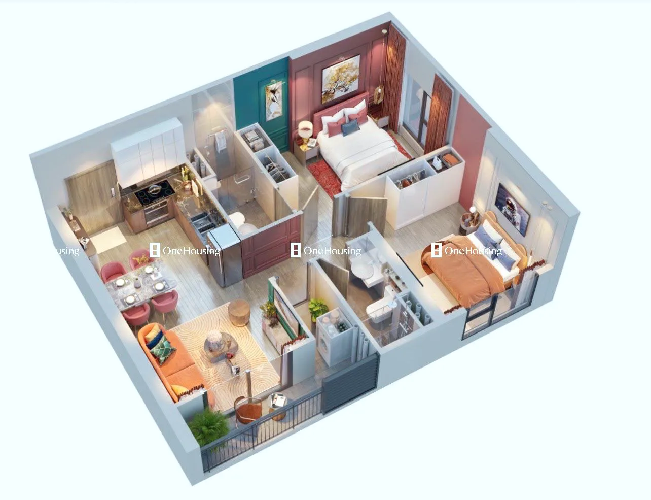 Căn 2PN toà GS5 - The Miami - Vinhomes Smart City
