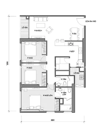 Căn 3PN toà A3 - The Arcadia - Vinhomes Gardenia