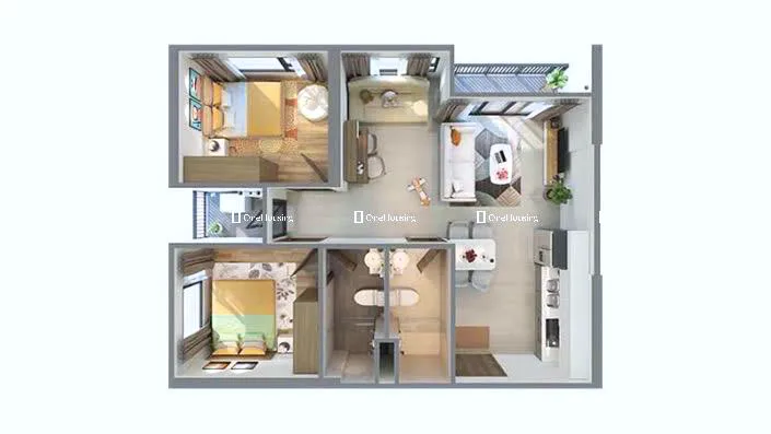 Căn 2PN+ toà S2.03 - The Sapphire - Vinhomes Ocean Park